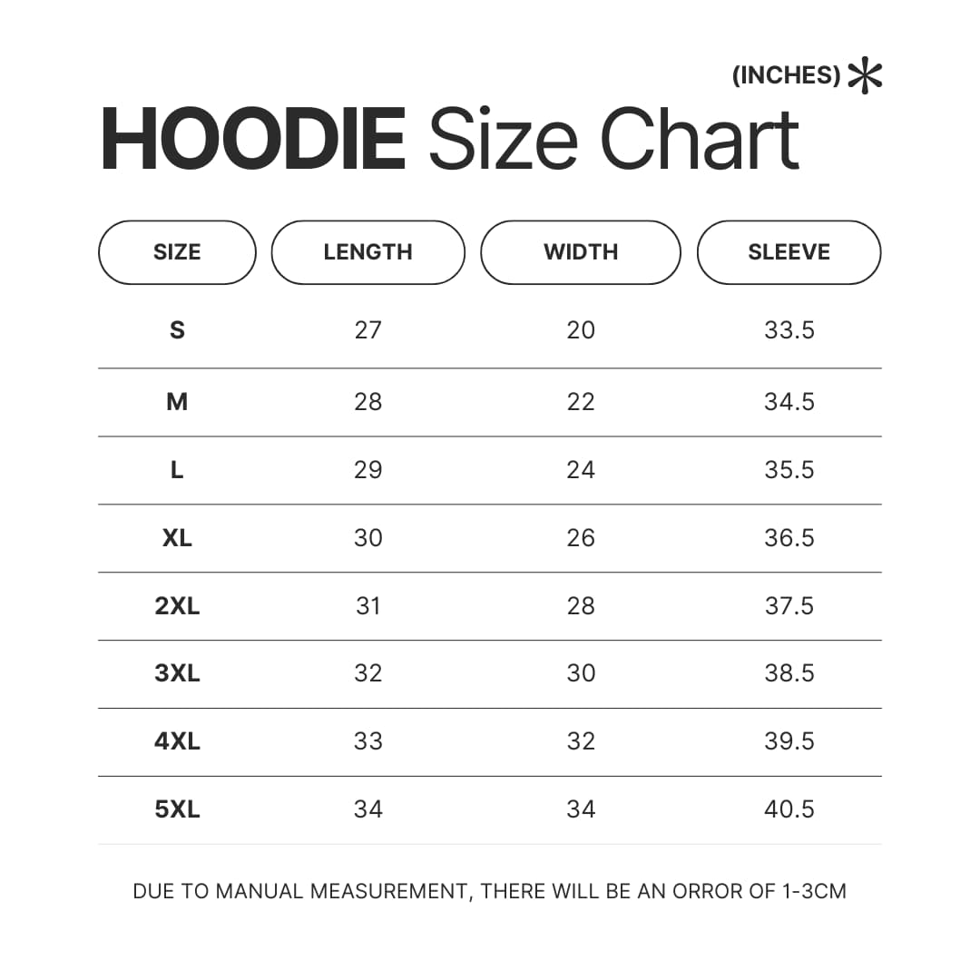 Hoodie Size Chart - Warhammer 40,000 Store