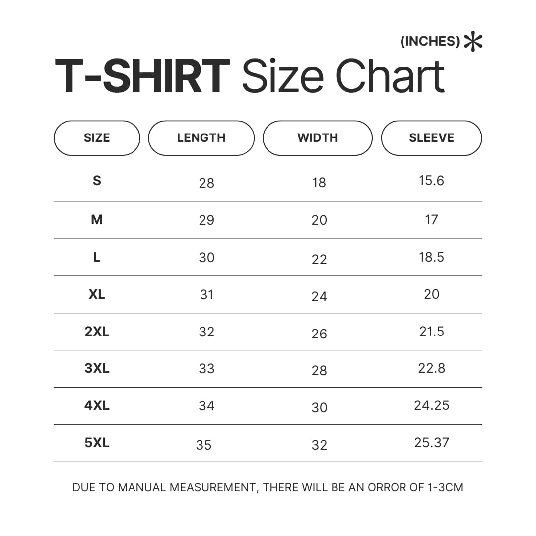 T shirt Size Chart - Warhammer 40,000 Store